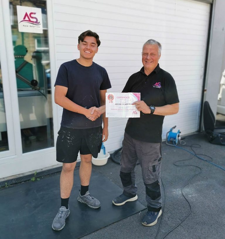 Congratulations to Archie Rowbury , on completion of our Trim & Fibre Repair training course. click to check out his review