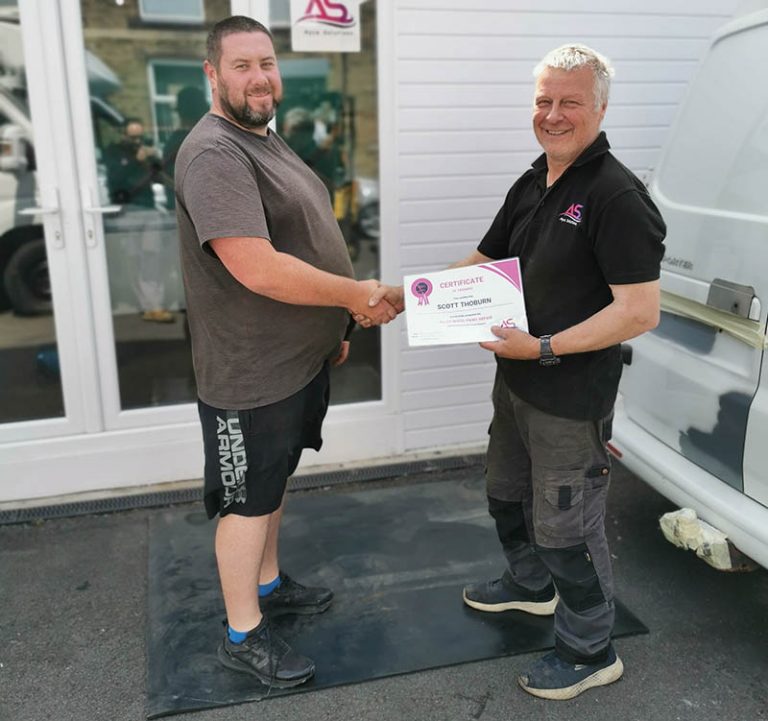 Congratulations to Scott Thoburn on completion of his Painted alloy wheel repair training course. click to check out his review