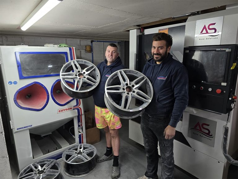 RS Bodyshop in keighley now offering diamond cut alloy wheel refurbs, big thank you to the guys there for the purchase of our ASV01 diamond cutting lathe & Wheelmaster.  !! CLICK TO CHECK OUT IS REVIEW